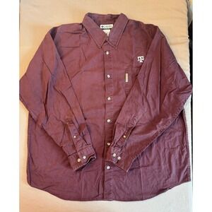 Columbia Sportswear Texas A&M Button Down Shirt Men's XXL Burgundy Gorpcore Fade